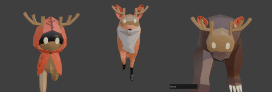 Models and animations for the game